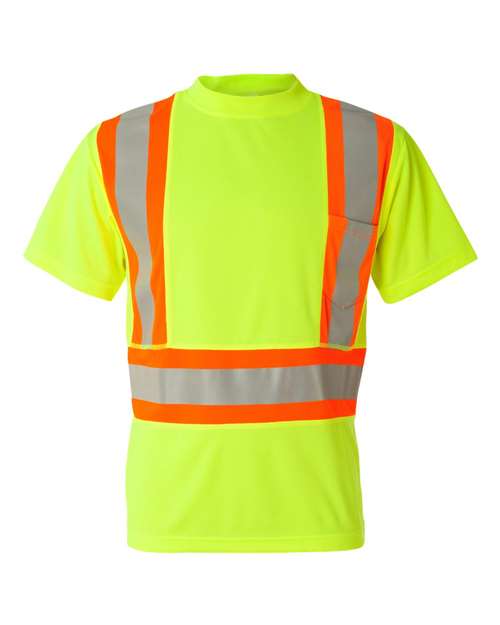 Unisex Class 2 Flat Stitch Self-Fabric Panels T-Shirt