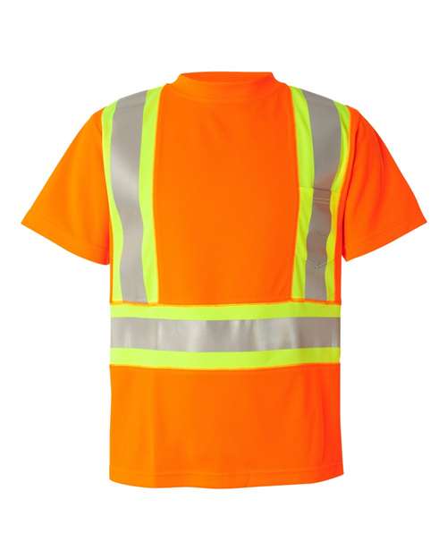 Unisex Class 2 Flat Stitch Self-Fabric Panels T-Shirt