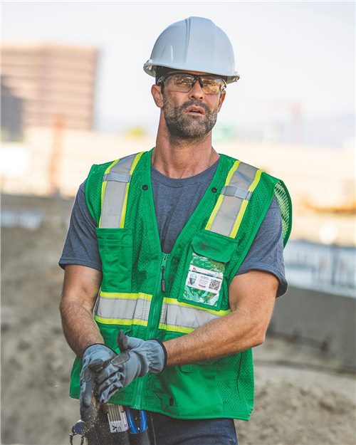 Unisex EV Series® Enhanced Visibility Multi-Pocket Mesh Vest
