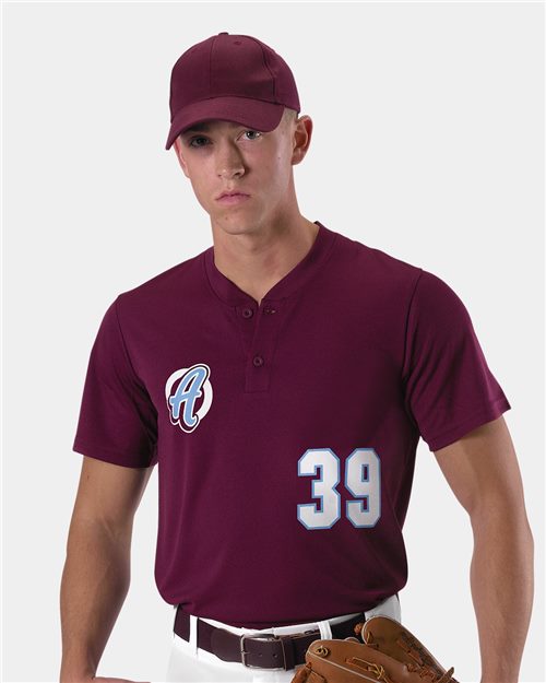 Men's Baseball Two Button Henley Jersey