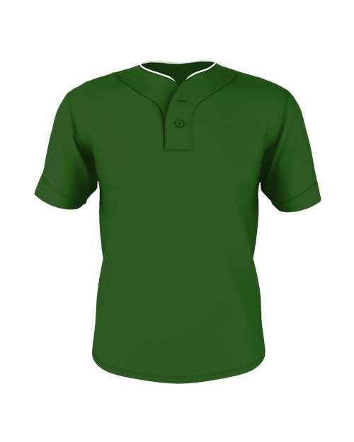 Men's Two Button Mesh Baseball Jersey With Piping