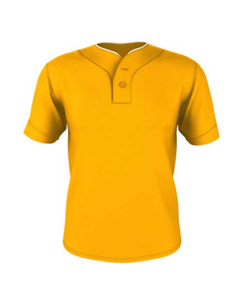 Men's Two Button Mesh Baseball Jersey With Piping