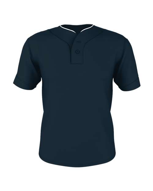 Men's Two Button Mesh Baseball Jersey With Piping