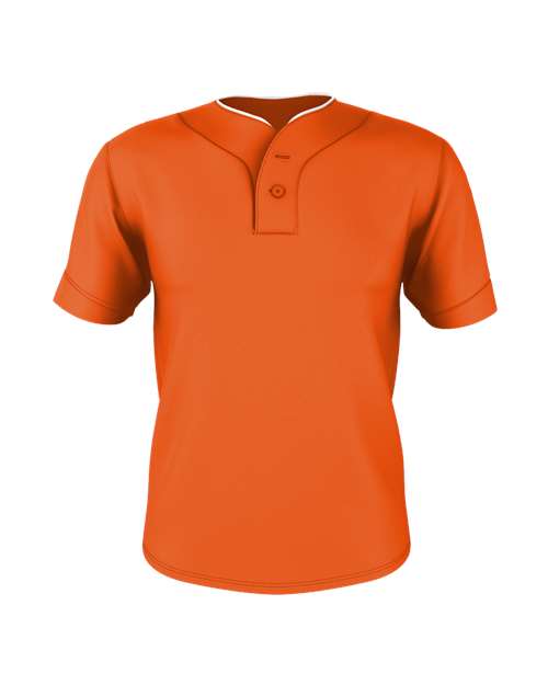 Men's Two Button Mesh Baseball Jersey With Piping