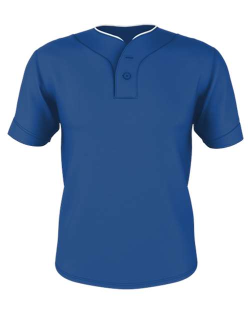 Men's Two Button Mesh Baseball Jersey With Piping